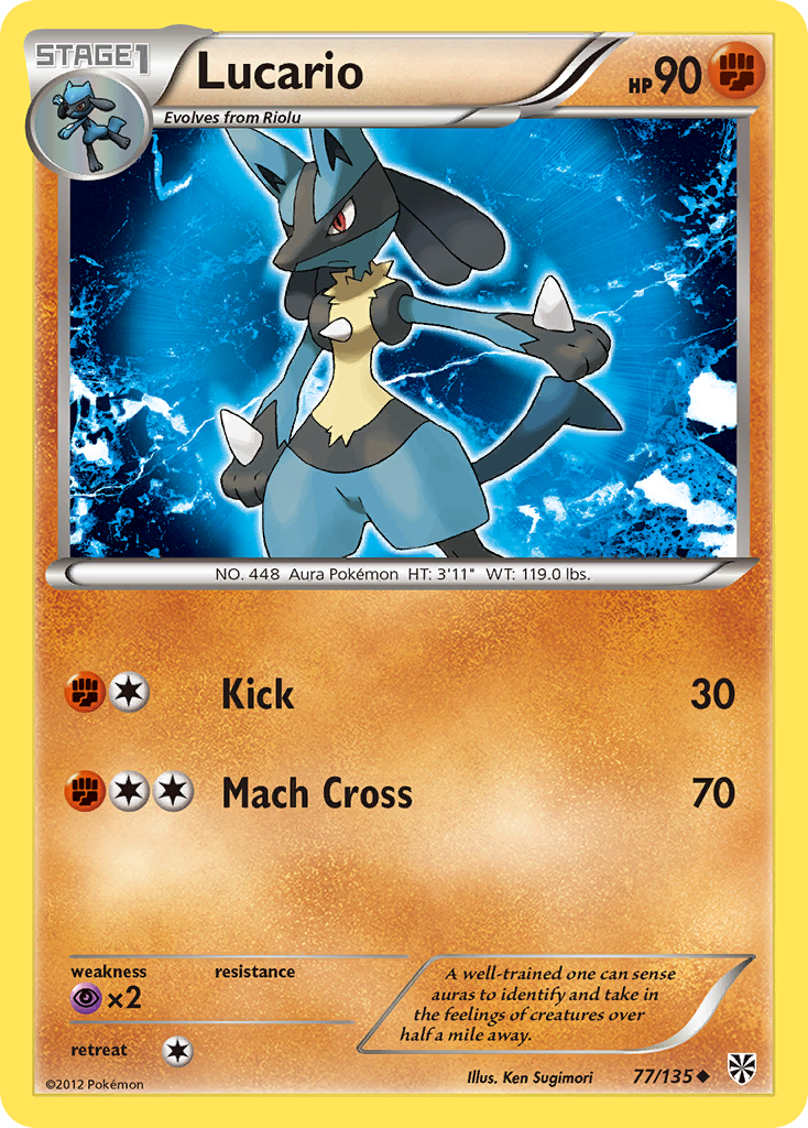 Lucario (77/135) [Black & White: Plasma Storm] | Good Games Morley