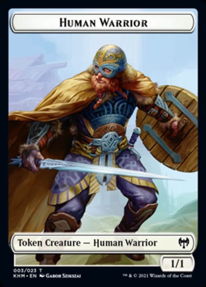 Human Warrior Token [Kaldheim Tokens] | Good Games Morley