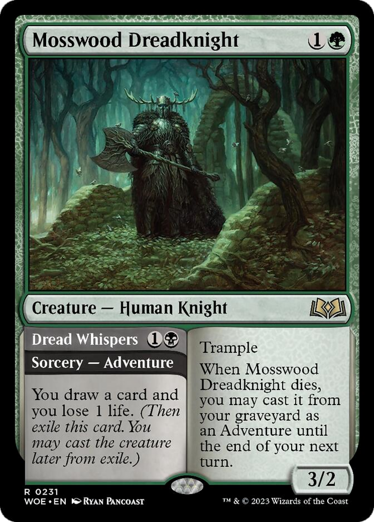 Mosswood Dreadknight // Dread Whispers [Wilds of Eldraine] | Good Games Morley