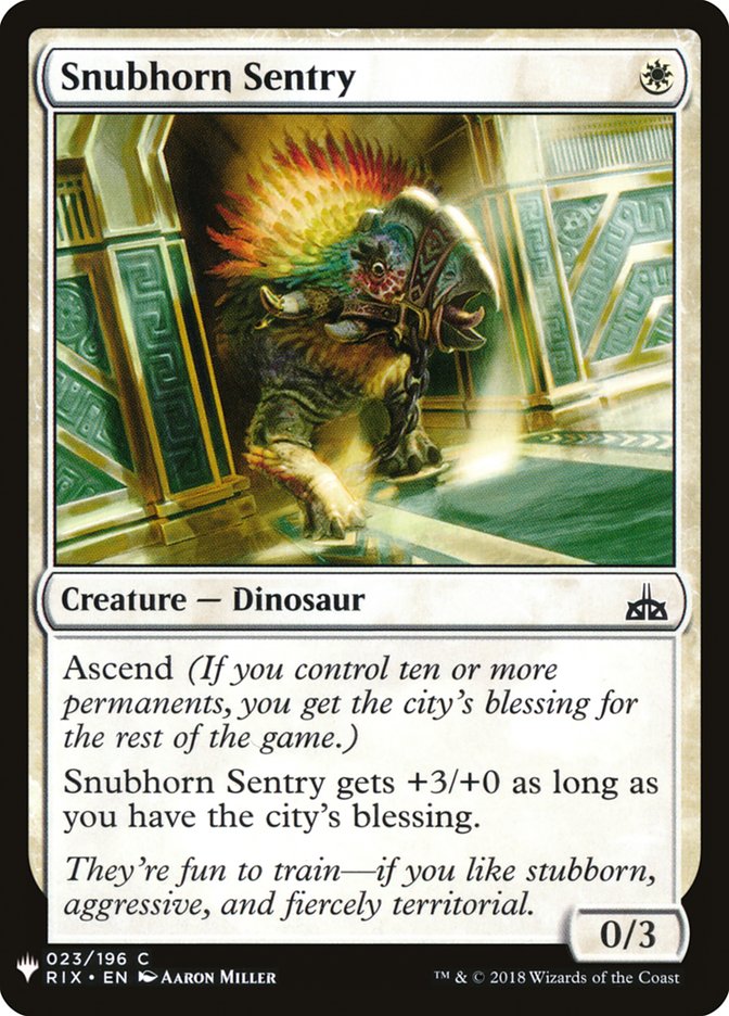 Snubhorn Sentry [Mystery Booster] | Good Games Morley