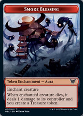 Smoke Blessing // Goblin Double-Sided Token [Kamigawa: Neon Dynasty Commander Tokens] | Good Games Morley