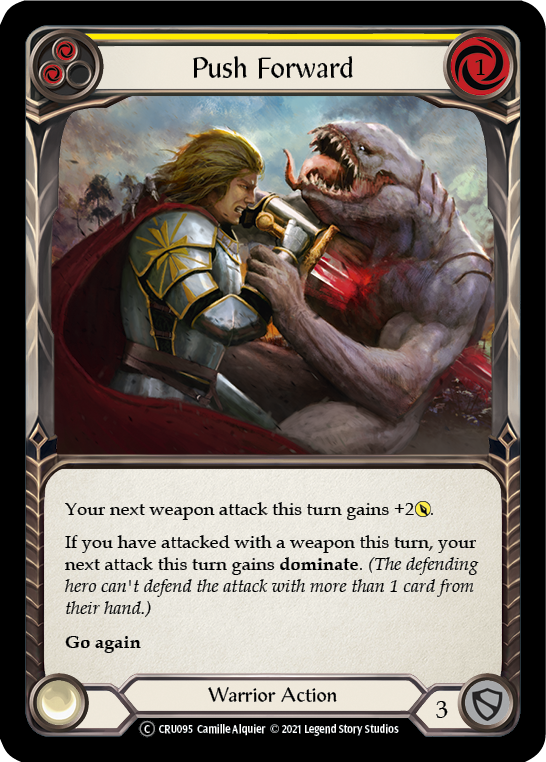 Push Forward (Yellow) [U-CRU095] (Crucible of War Unlimited)  Unlimited Rainbow Foil | Good Games Morley
