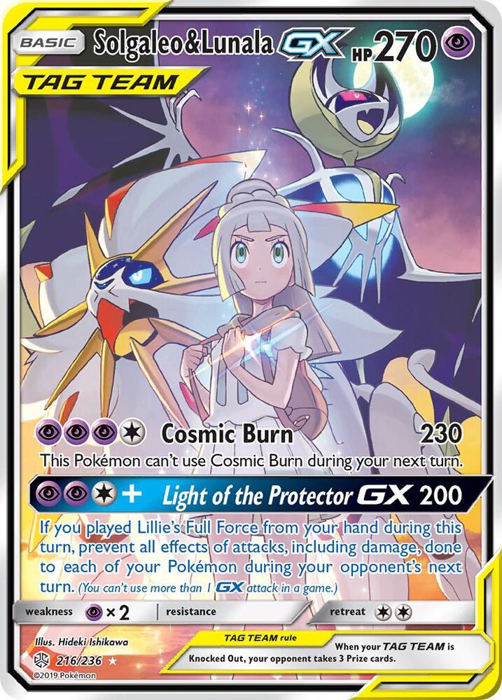 Solgaleo and Lunala GX 216/236 (SM - Cosmic Eclipse)  - Holofoil | Good Games Morley