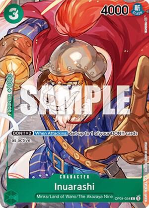 Inuarashi (Box Topper) OP01-034 (Romance Dawn)  - Foil | Good Games Morley