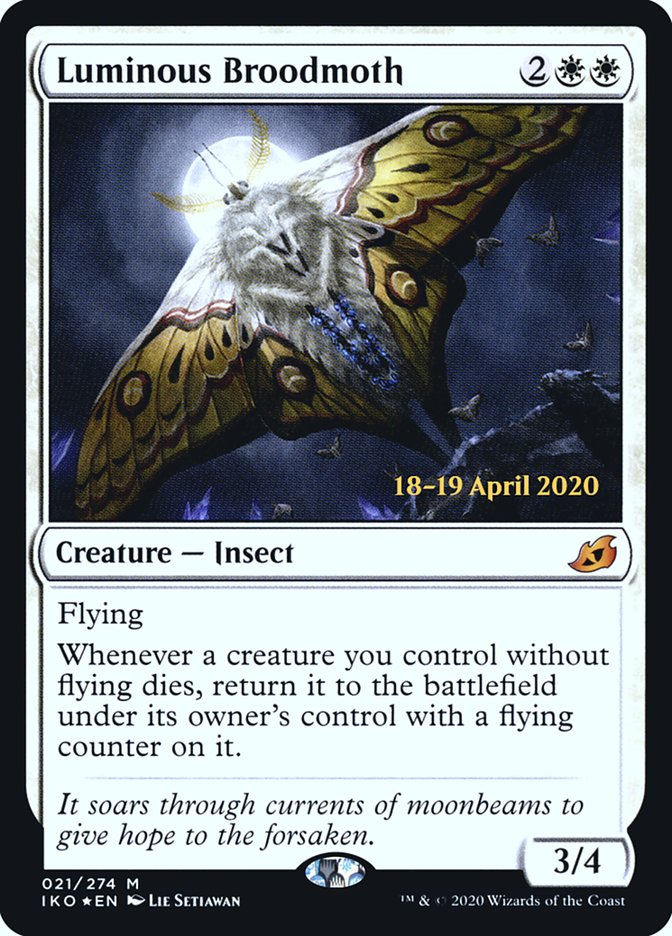 Luminous Broodmoth [Ikoria: Lair of Behemoths Prerelease Promos] | Good Games Morley