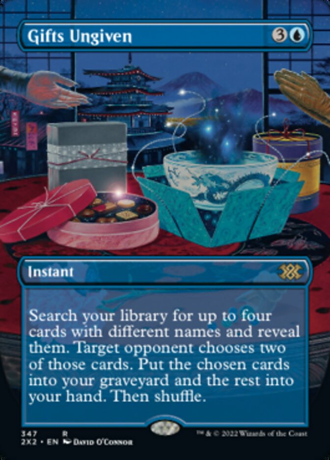 Gifts Ungiven (Borderless Alternate Art) [Double Masters 2022] | Good Games Morley