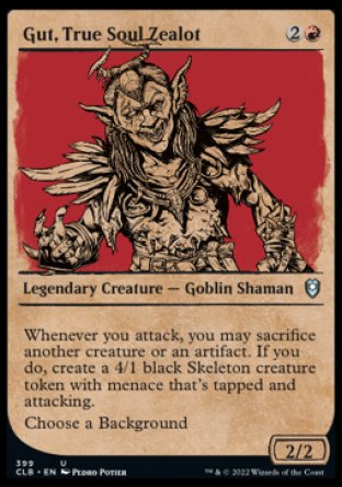 Gut, True Soul Zealot (Showcase) [Commander Legends: Battle for Baldur's Gate] | Good Games Morley