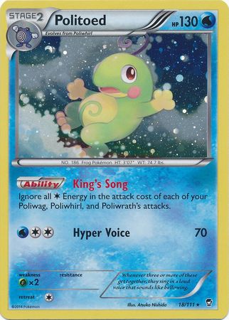 Politoed (18/111) (Cosmos Holo) [XY: Furious Fists] | Good Games Morley