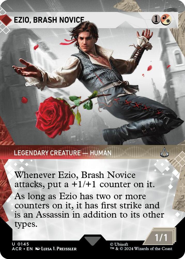 Ezio, Brash Novice 145/110 (Universes Beyond: Assassin's Creed)  - Showcase Foil | Good Games Morley