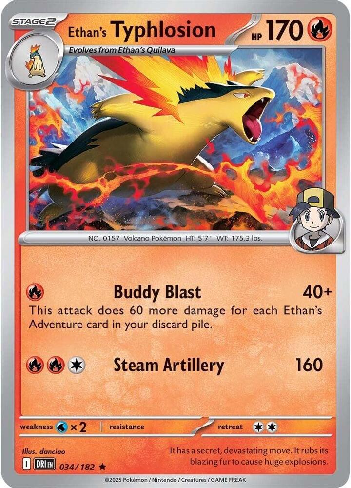 Ethan's Typhlosion 034/182 (SV10: Destined Rivals)  - Holofoil | Good Games Morley