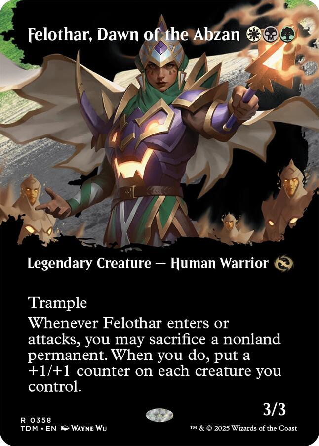 Felothar, Dawn of the Abzan 358/291 (Tarkir: Dragonstorm)  - Borderless Foil | Good Games Morley