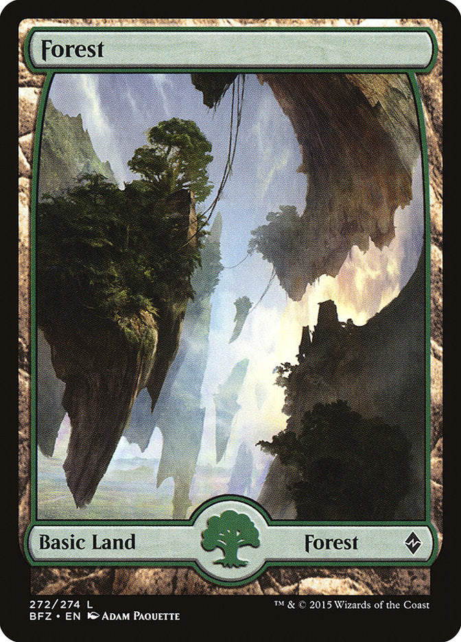 Forest (272) (Full Art) [Battle for Zendikar] | Good Games Morley