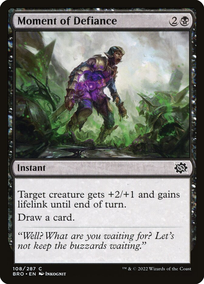 Moment of Defiance 108/287 (The Brothers' War)  - Foil | Good Games Morley