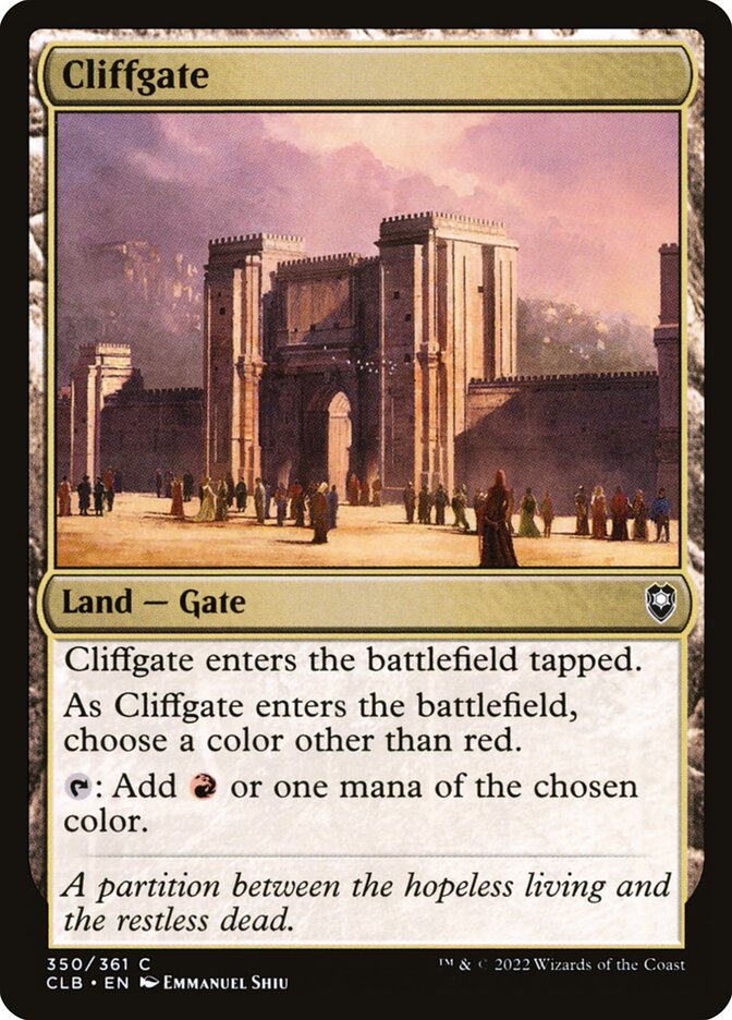 Cliffgate 350 (Commander Legends: Battle for Baldur's Gate)  - Foil | Good Games Morley