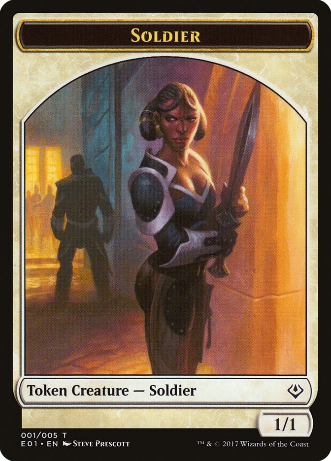 Beast (004) // Soldier Double-Sided Token [Archenemy: Nicol Bolas Tokens] | Good Games Morley