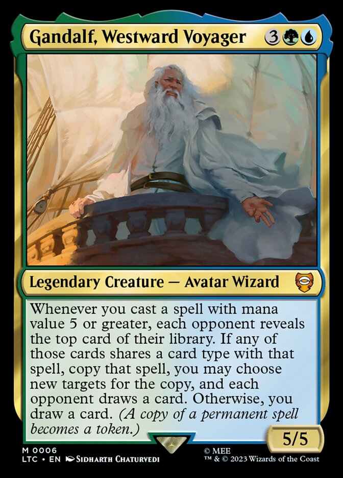 Gandalf, Westward Voyager 6 (Commander: The Lord of the Rings: Tales of Middle-earth)  - Foil | Good Games Morley