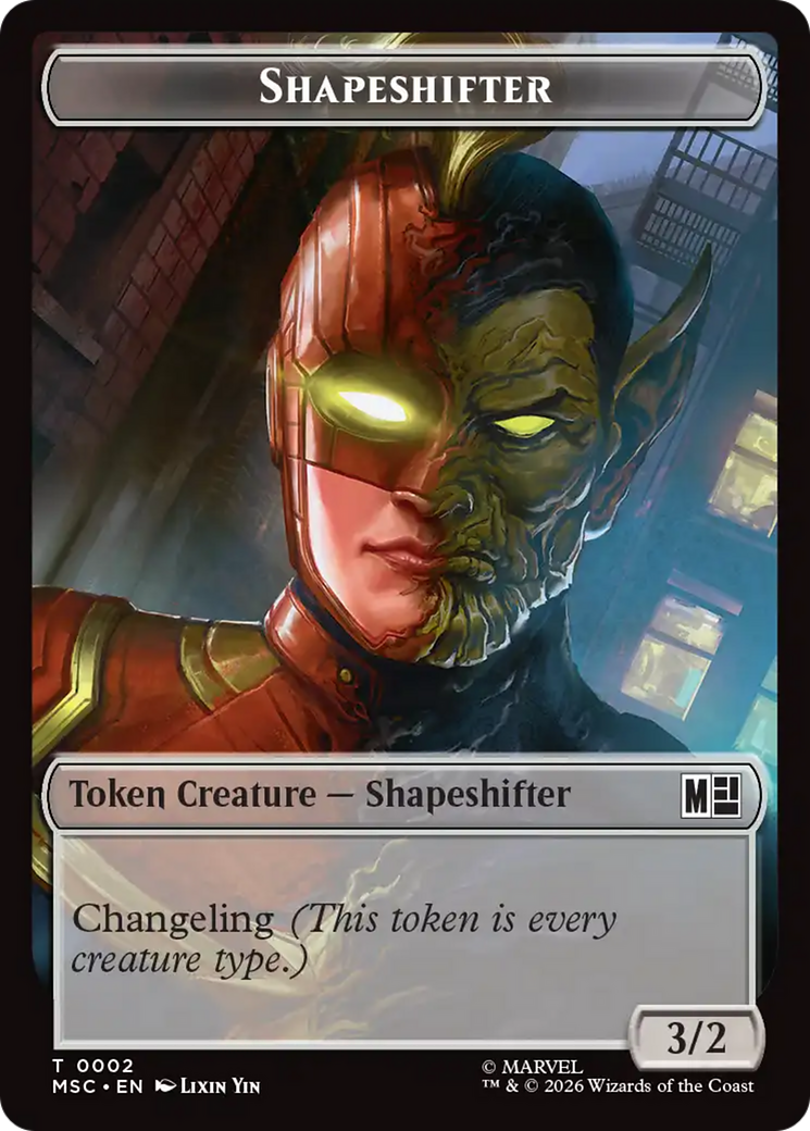 Shapeshifter (002) // Villain (009) Double-Sided Token [Marvel Super Heroes Commander Tokens] | Good Games Morley