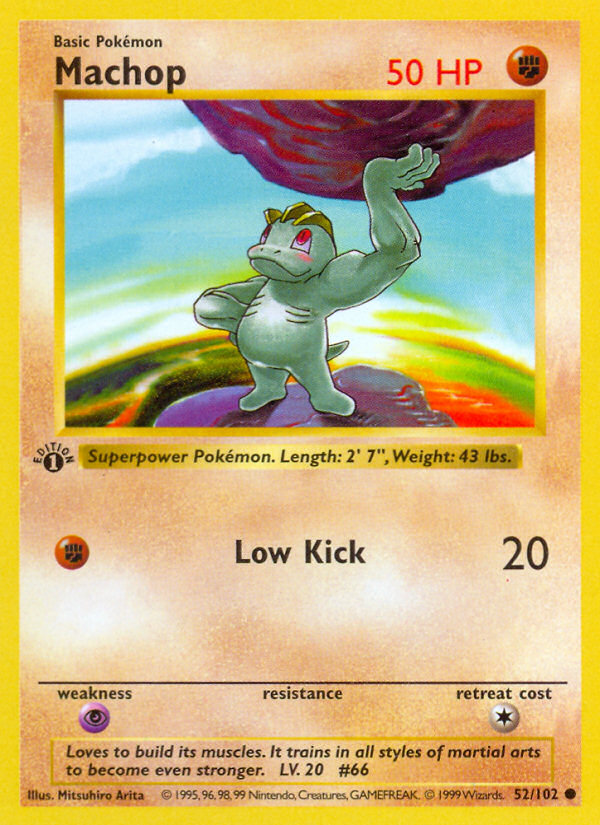 Machop (52/102) (Shadowless) [Base Set 1st Edition] | Good Games Morley