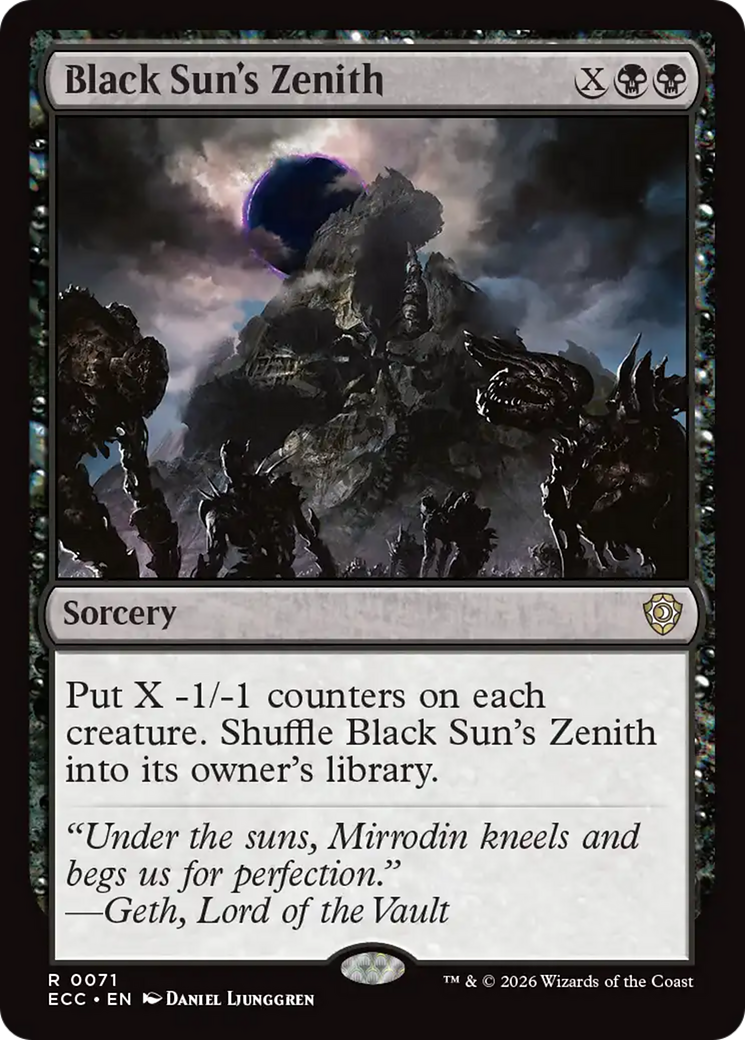 Black Sun's Zenith [Lorwyn Eclipsed Commander] | Good Games Morley