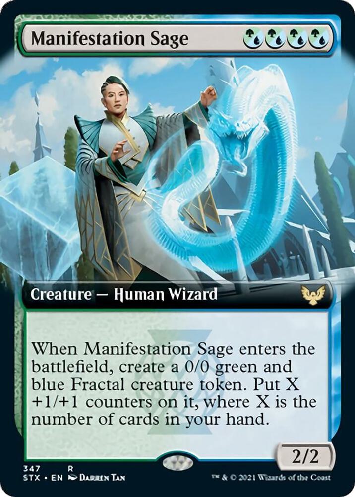 Manifestation Sage Extended Art 347 (Strixhaven: School of Mages)  | Good Games Morley