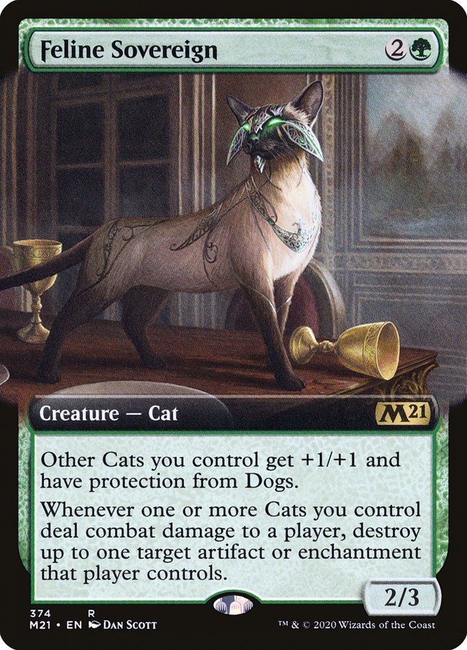 Feline Sovereign (Extended Art) [Core Set 2021] | Good Games Morley