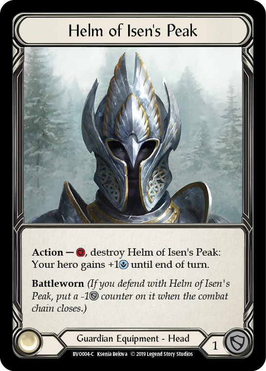 Helm of Isen's Peak [BVO004-C] (Bravo Hero Deck)  1st Edition Normal | Good Games Morley
