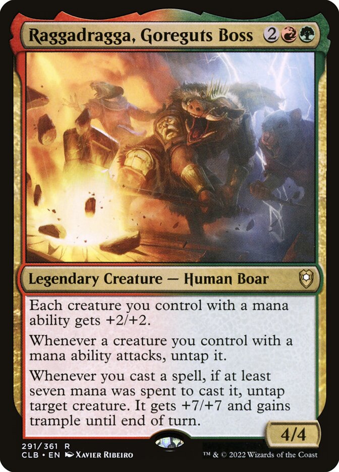 Raggadragga Goreguts Boss 291 (Commander Legends: Battle for Baldur's Gate)  - Foil | Good Games Morley