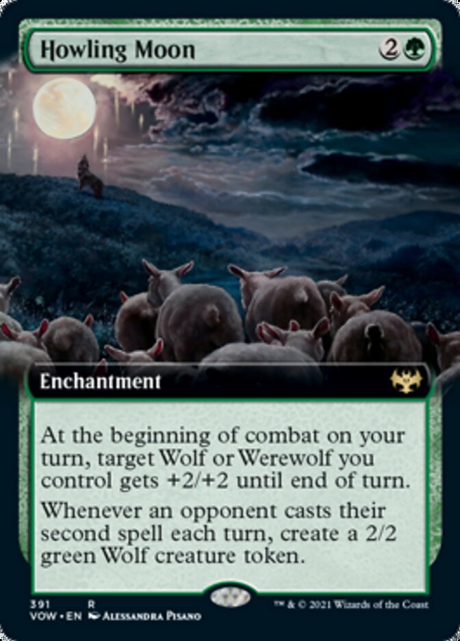 Howling Moon (Extended Art) [Innistrad: Crimson Vow] | Good Games Morley
