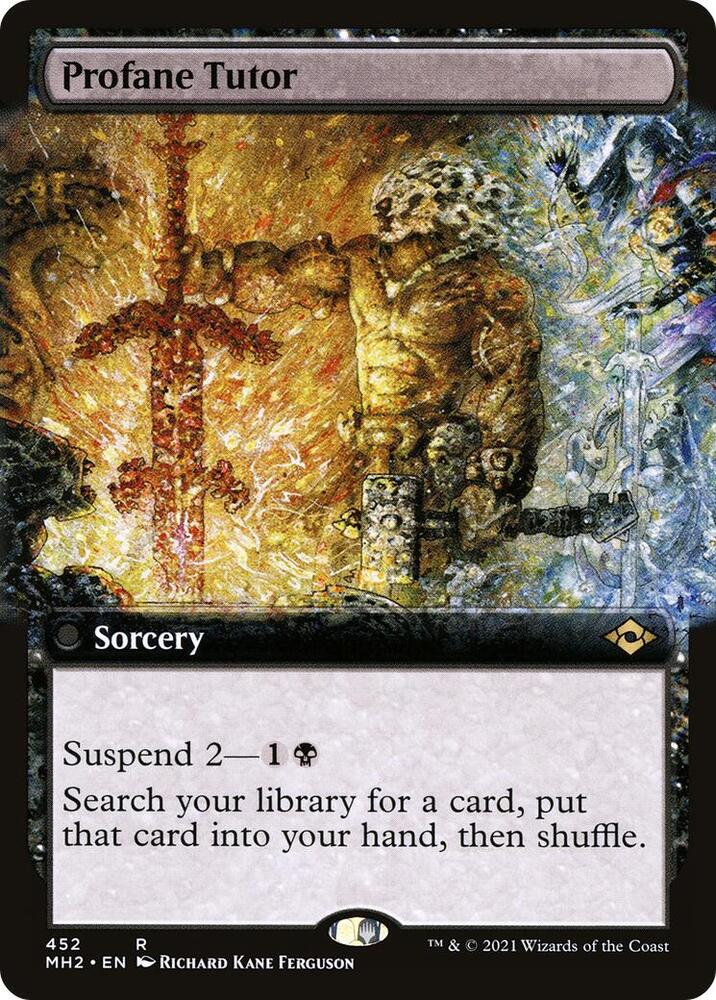 Profane Tutor Extended Art 452 (Modern Horizons 2)  | Good Games Morley