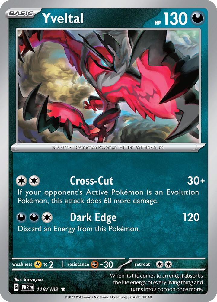 Yveltal 118/182 (SV04: Paradox Rift)  - Holofoil | Good Games Morley