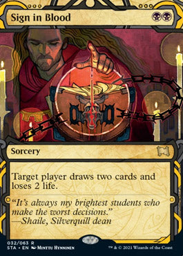 Sign in Blood (Foil Etched) [Strixhaven: School of Mages Mystical Archive] | Good Games Morley