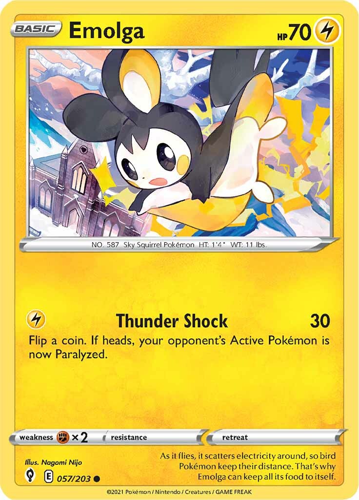 Emolga (057/203) [Sword & Shield: Evolving Skies] | Good Games Morley