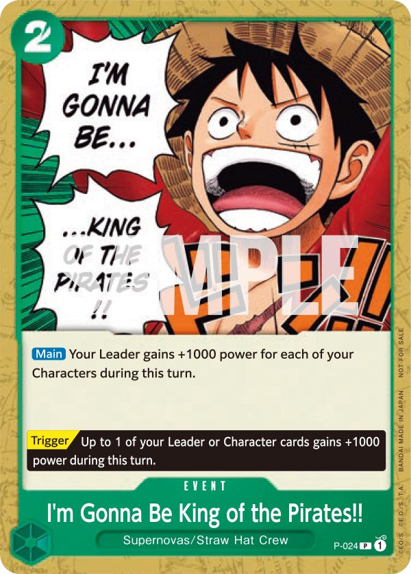 I'm Gonna Be King of the Pirates!! [One Piece Promotion Cards] | Good Games Morley