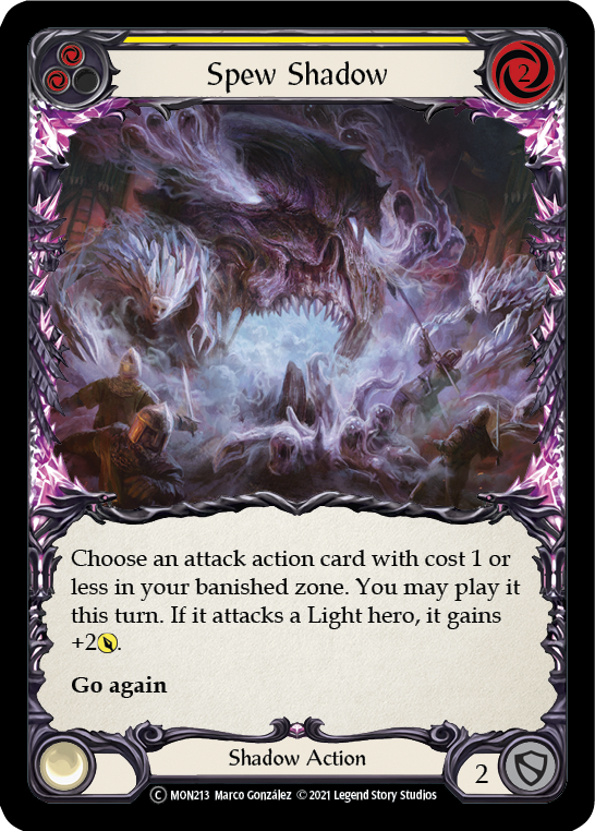 Spew Shadow (Yellow) [U-MON213-RF] (Monarch Unlimited)  Unlimited Rainbow Foil | Good Games Morley