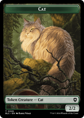 Elemental // Cat Double-Sided Token [Bloomburrow Commander Tokens] | Good Games Morley