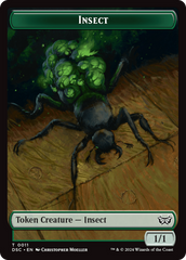 Insect (0011) // Shapeshifter Double-Sided Token [Duskmourn: House of Horror Commander Tokens] | Good Games Morley