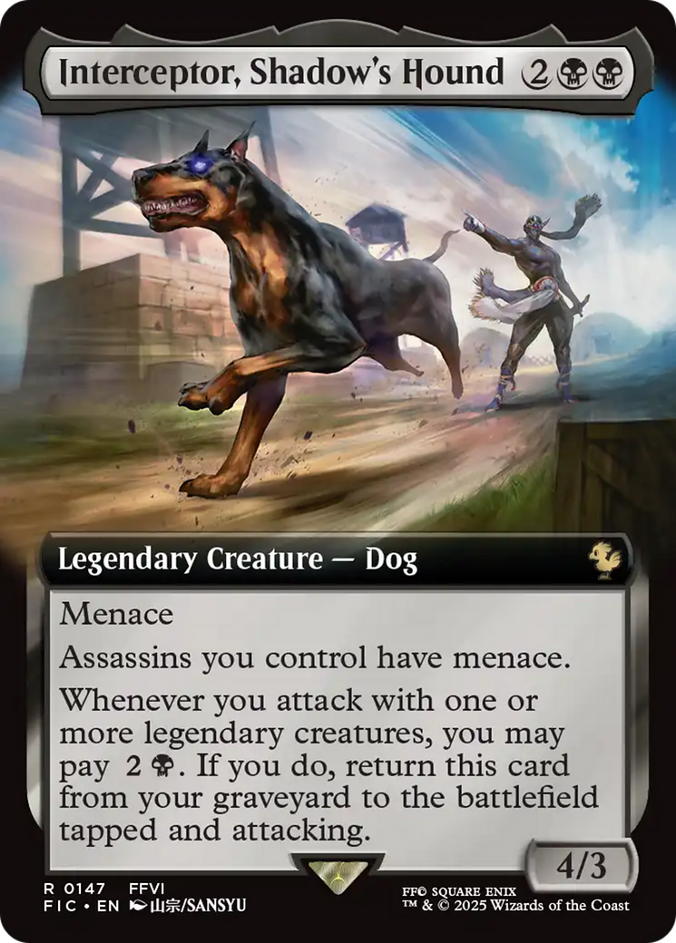 Interceptor, Shadow's Hound (Extended Art) [FINAL FANTASY Commander] | Good Games Morley