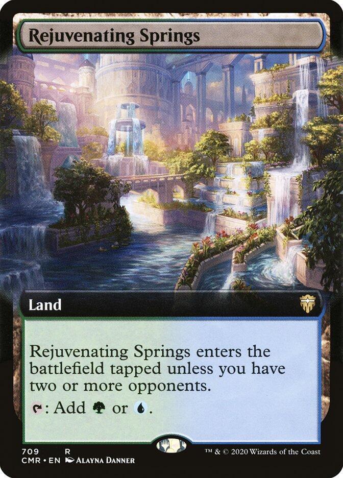 Rejuvenating Springs 709 (Commander Legends)  - Extended Art Foil | Good Games Morley