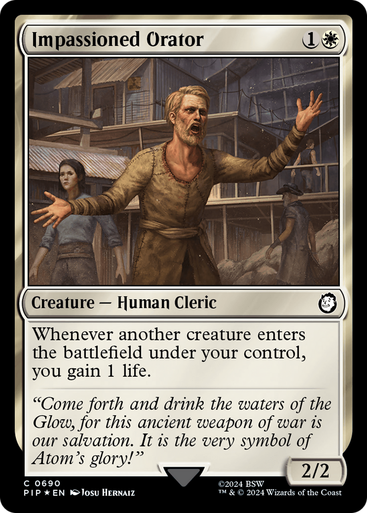 Impassioned Orator (Surge Foil) [Fallout] | Good Games Morley