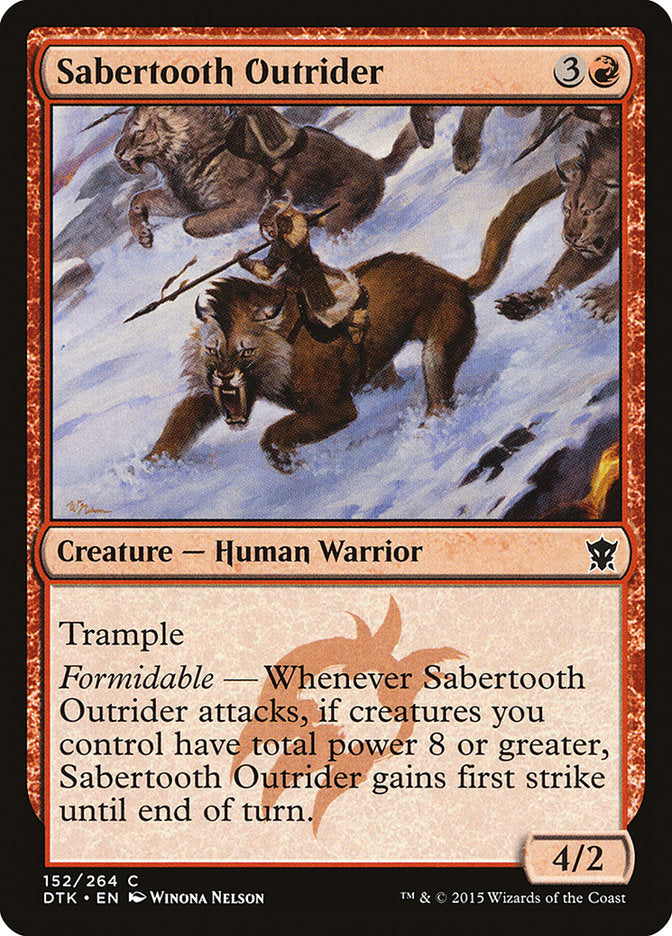 Sabertooth Outrider 152/264 (Dragons of Tarkir)  - Foil | Good Games Morley