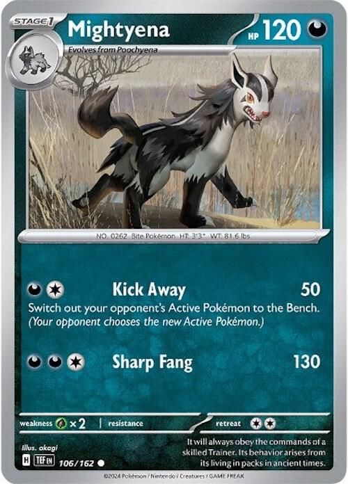 Mightyena 106/162 (SV05: Temporal Forces)  - Reverse Holofoil | Good Games Morley