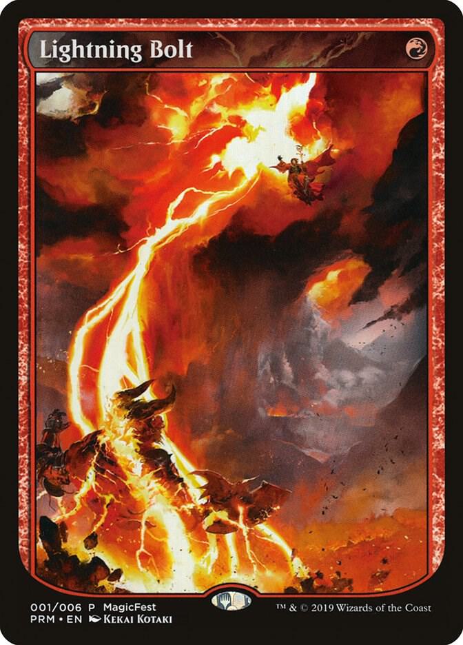 Lightning Bolt 1 (MagicFest Cards)  - Foil | Good Games Morley