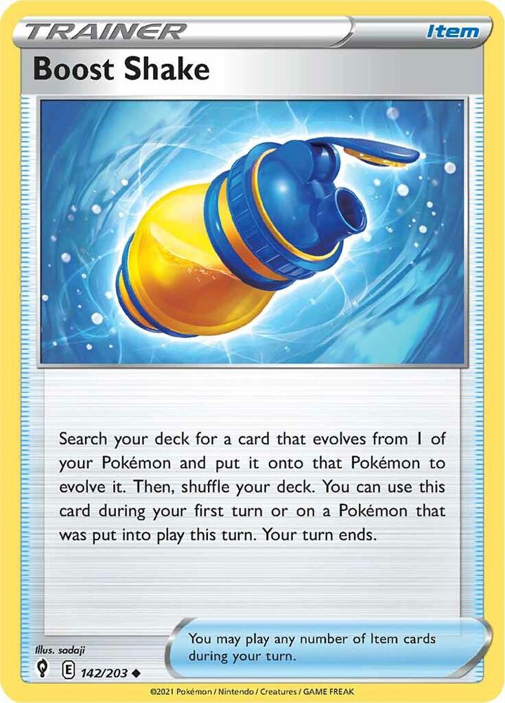 Boost Shake 142/203 (SWSH07: Evolving Skies)  | Good Games Morley