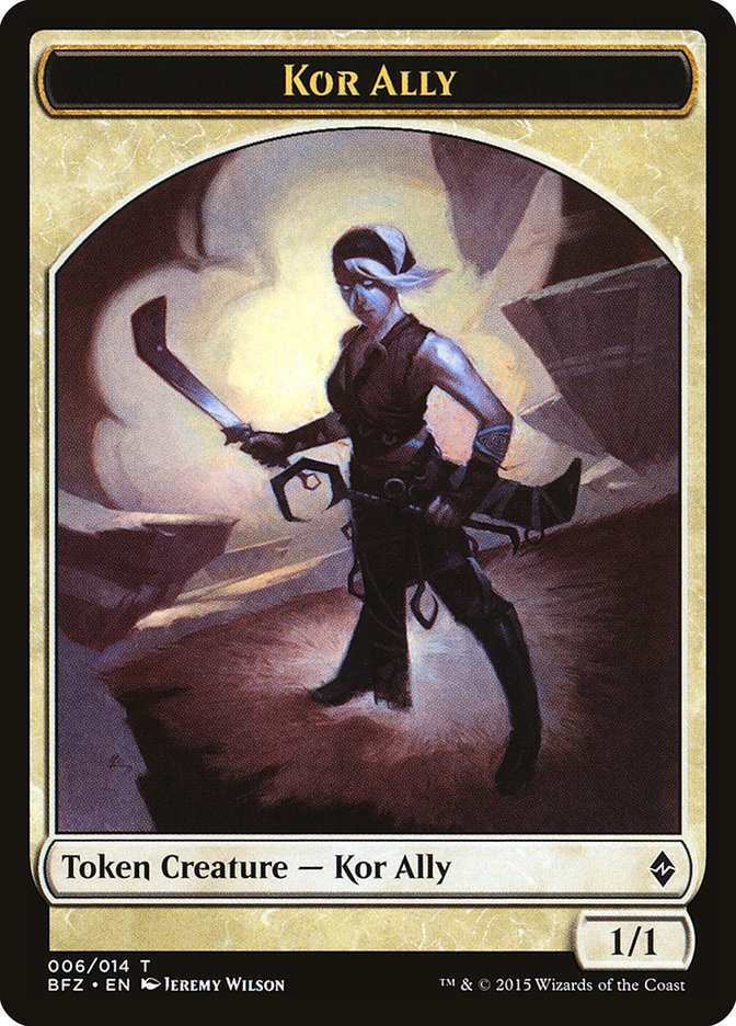 Kor Ally Token [Battle for Zendikar Tokens] | Good Games Morley