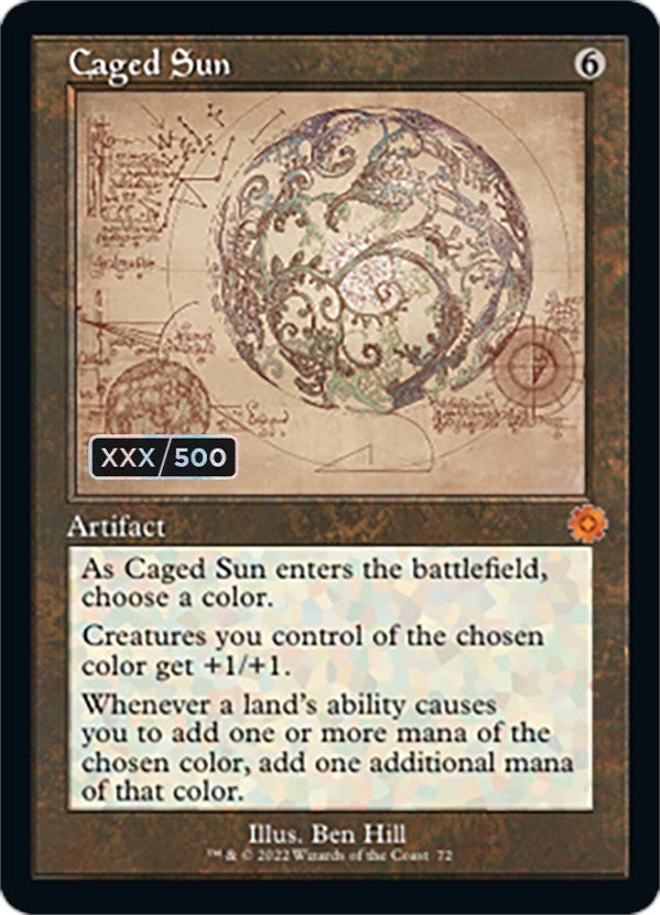 Caged Sun (Retro Schematic) (Serialized) [The Brothers' War Retro Artifacts] | Good Games Morley