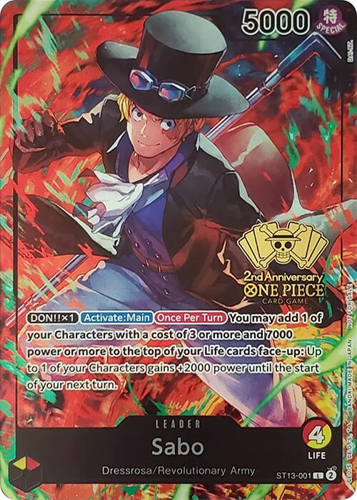 Sabo (2nd Anniversary Tournament) ST13-001 (One Piece Promotion Cards)  - Foil | Good Games Morley