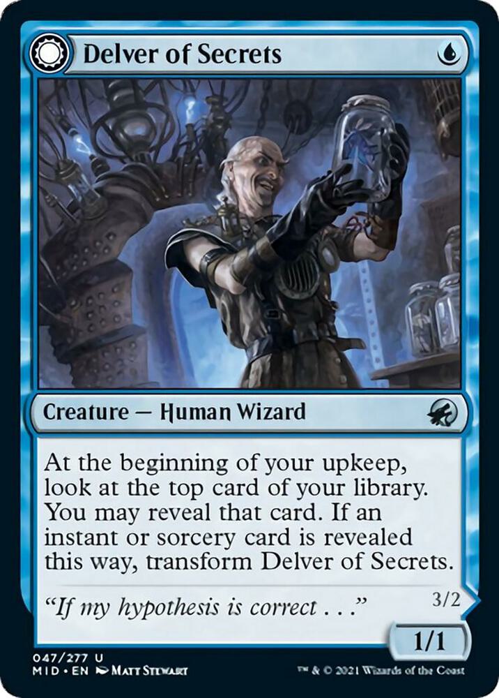 Delver of Secrets 47/277 (Innistrad: Midnight Hunt)  | Good Games Morley