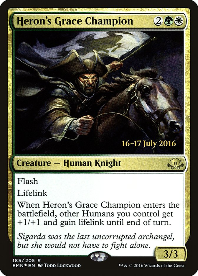 Heron's Grace Champion [Eldritch Moon Prerelease Promos] | Good Games Morley