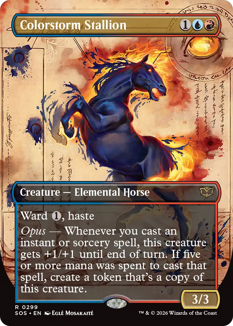 Colorstorm Stallion (Borderless) [Secrets of Strixhaven] | Good Games Morley