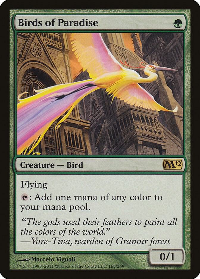 Birds of Paradise 165/249 (Magic 2012 (M12))  | Good Games Morley